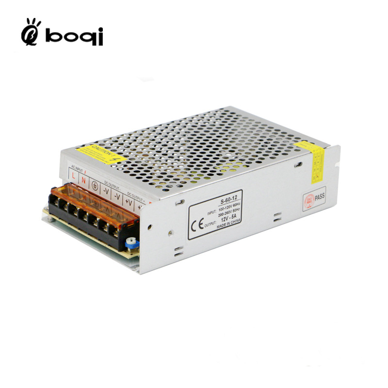 BOQI12V5A60W恒压铁盒开关电源LED灯带监控安防电源适配器LED屏