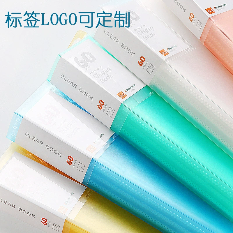 Data Book Transparent Plastic PP Test Paper Reservation Book Music Folder Wholesale A4 Page File File File