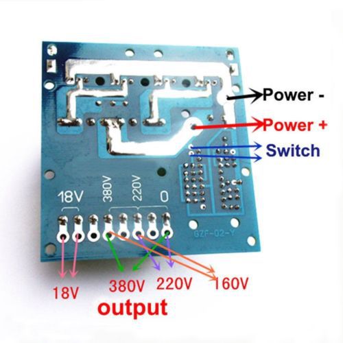 Модуль DC-AC інвертора 500 Вт (12 В -> 220 В/380 В) — Підвищувальний перетворювач для резервного живлення