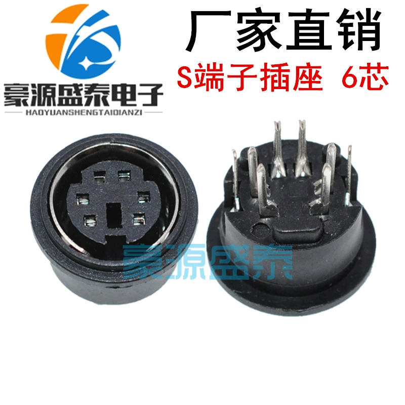 Гнездо 6-ядра места 6П ДИН гнезда ПС2 терминального гнезда с мини круглое женское доска штепсельной вилки 180 градусов вертикальная