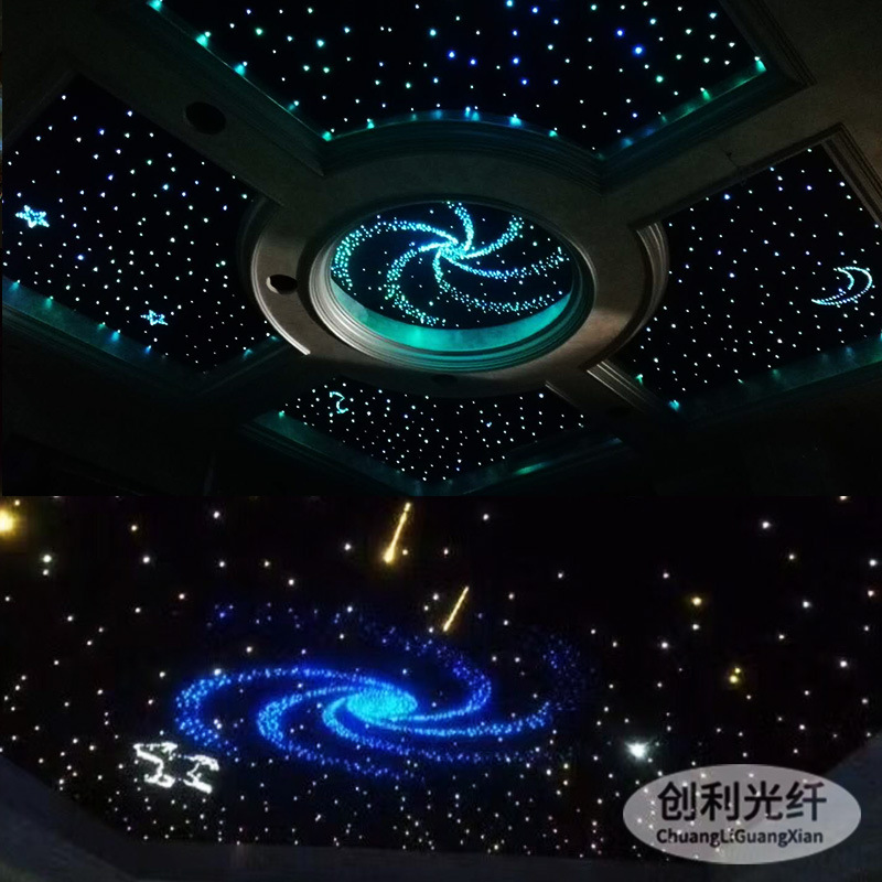 Xinchuangli 1,0mm plástico de fibra óptica de iluminación de fibra óptica PMMA línea de guía de luz interior del coche cielo estrellado lámpara de fibra óptica