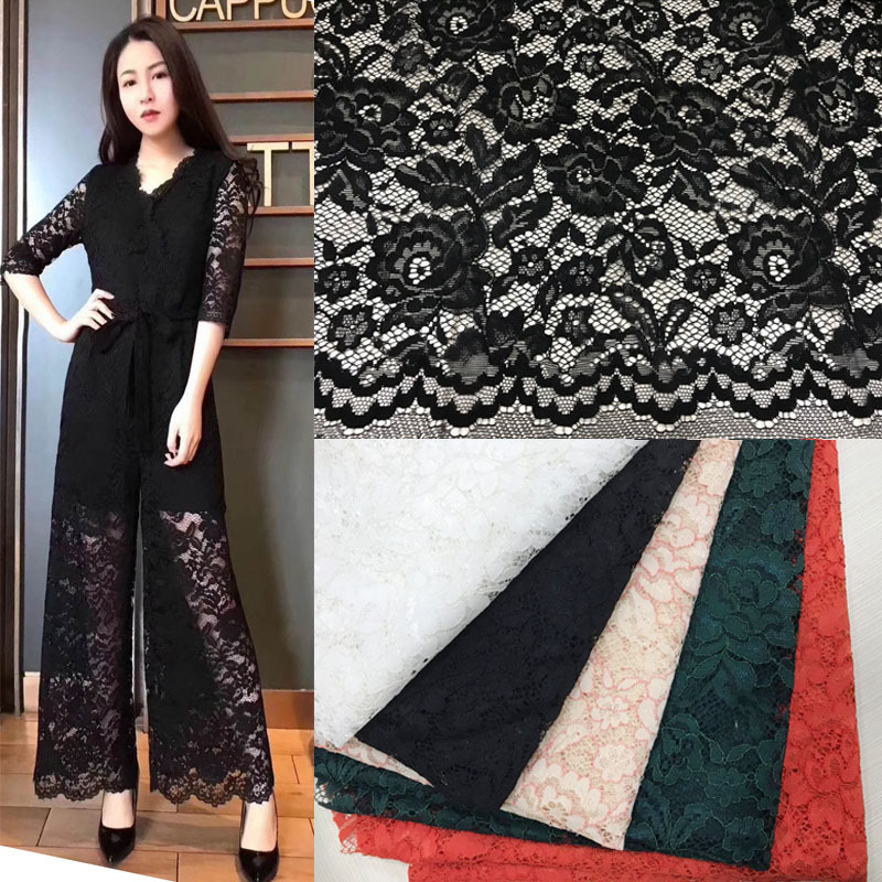 New wholesale strand lace fabric clothing fabric lace fixed color…