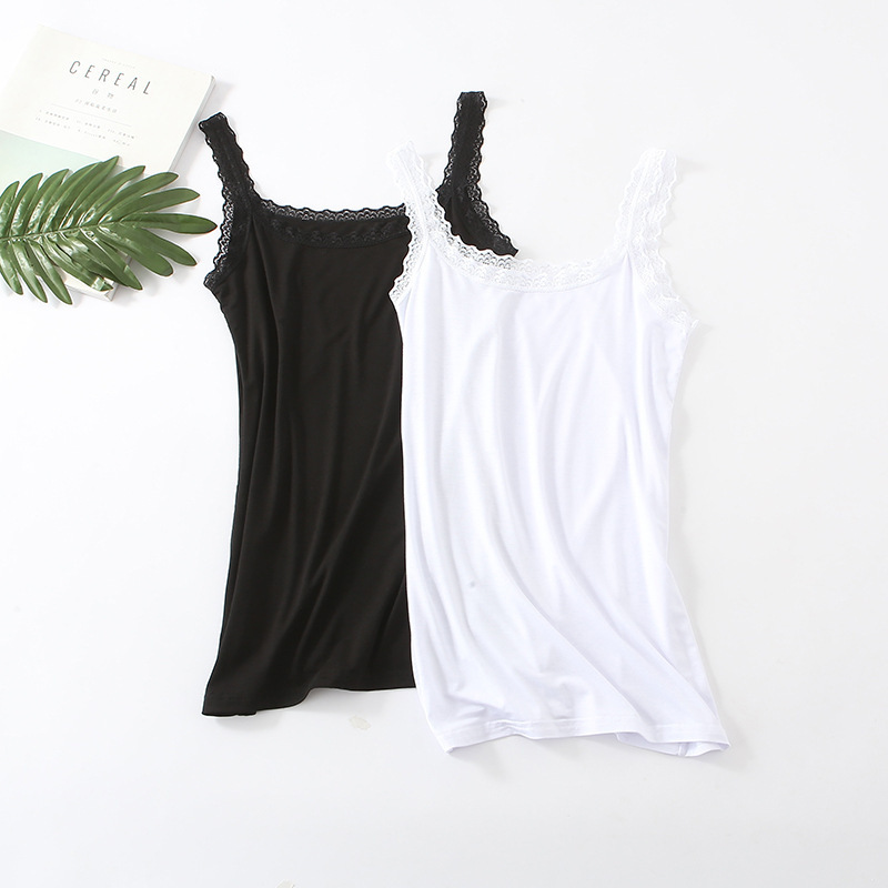 Korean style new style fat mm200 kg lace bottoming shirt plus size plus size loose sexy small camisole women's outer wear Korean style new style fat mm200 kg lace bottoming shirt plus size plus size loose sexy small camisole women's outer wear