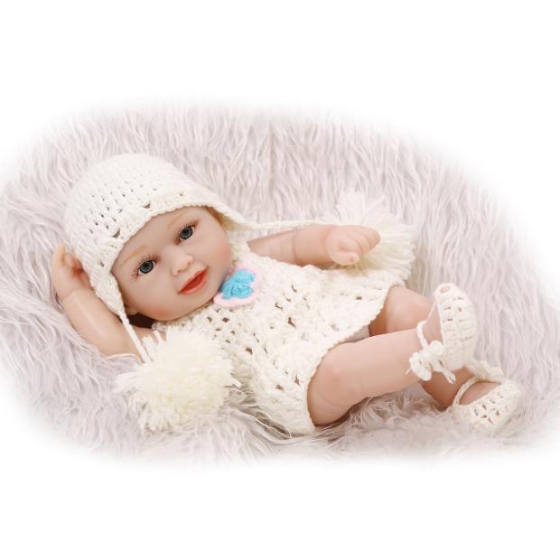 Mini lindo Palma bolsillo simulación bebé muñeca lindo creativo baño juguete bebé años de edad regalo