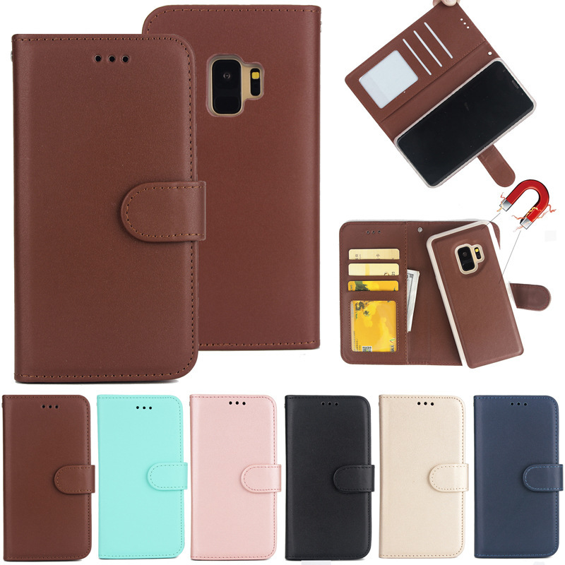 For Samsung S22 2-in -1 Split Magnetic Flap Card Case Mobile Phone Leather Case S10E Lamb Pattern Protective Case