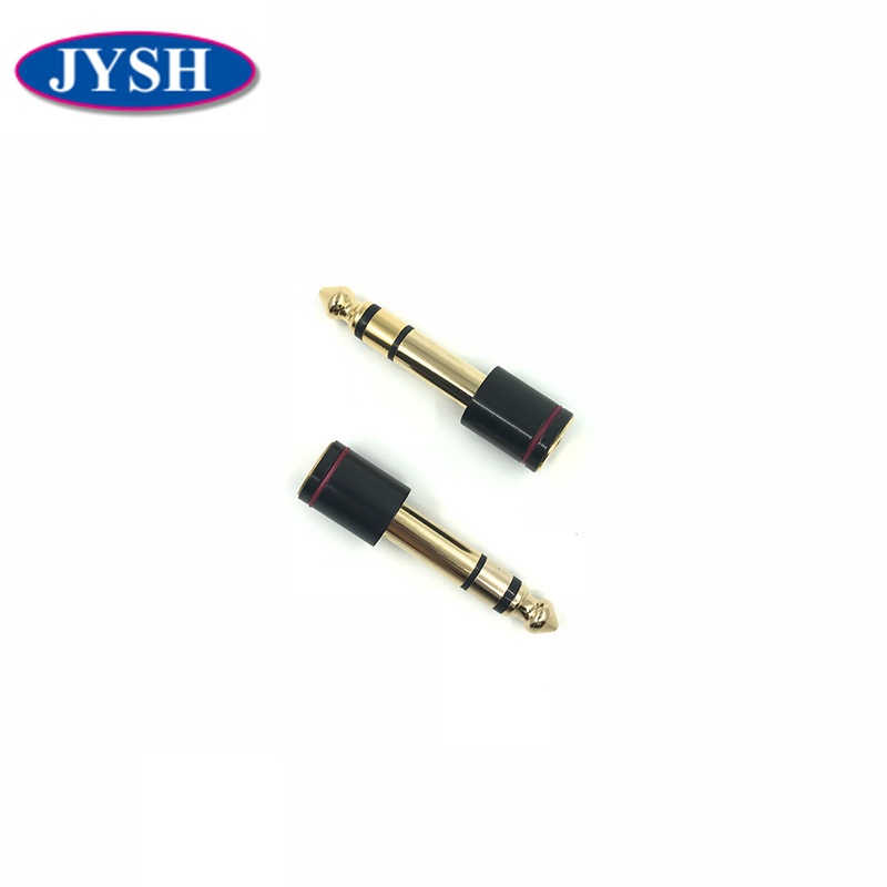 6.35mm插头 6.35SP转3.5SJ 黑漆6.3魔音插头发烧友热爱耳机转换头