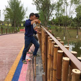 竹凉亭连廊门楼竹房子竹编景观竹桥竹建筑装饰牌坊定制公共吸烟亭