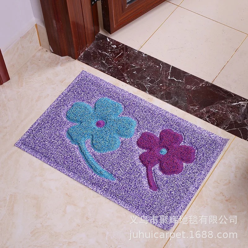 Fábrica directa alfombra antideslizante de color red inferior dos colores anti-deslizante material de PVC almohadilla de baño almohadilla de puerta