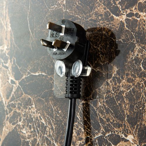 Transparent strong traceless plug hook storage sticky hook socket electrical wire plug holder data cable hook