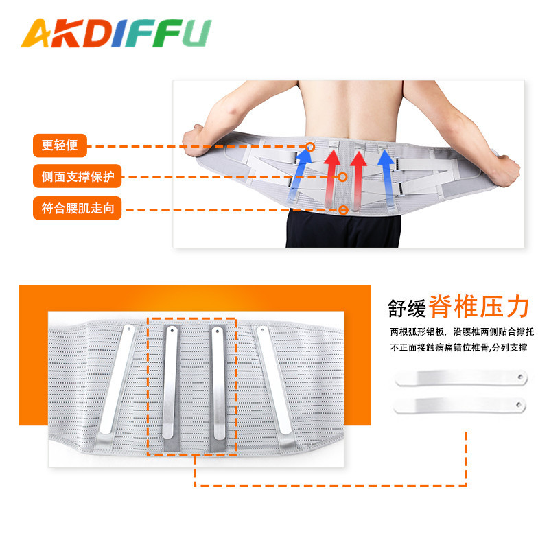 Soporte de compresión soporte de cintura malla transpirable absorbente del sudor calmante presión de la columna vertebral aumento del soporte de la cintura calmante columna lumbar
