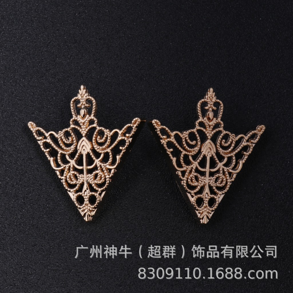 AAL6皇冠衬衫镂空花纹领角扣/镂空花纹衣领角/经典花纹领角夹