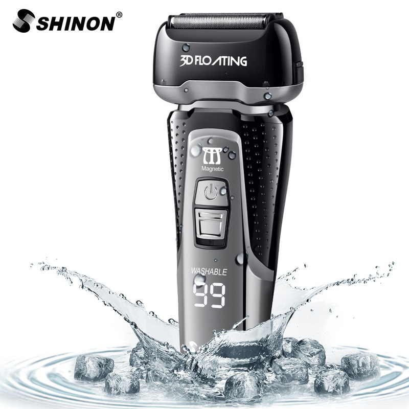 Cross-border new full body washing men's Shaver LCD digital display fast charging razor reciprocating shaving suit