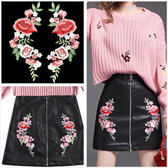 New clothing Cheongsam water-soluble embroidery clothing accessories colorful collar flowers ethnic computer embroidery flower