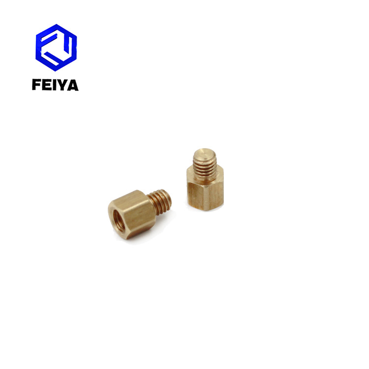 数控车床车削  内牙外牙六角黄铜螺帽  螺柱