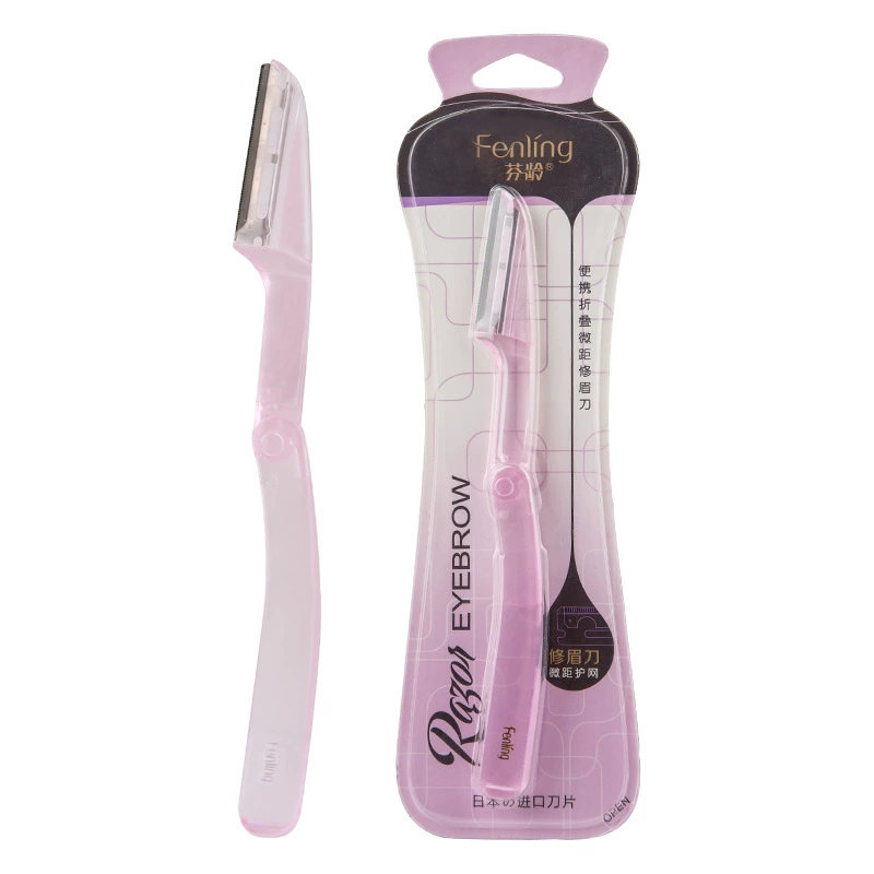 Folding razor, sharp handheld blade for eyebrows
