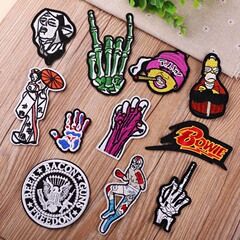 Embroidered Patch Computerized Embroidery Design for Ancient Costume Teenage Girl with Smoking Gesture Fabric Decoration Patch DIY