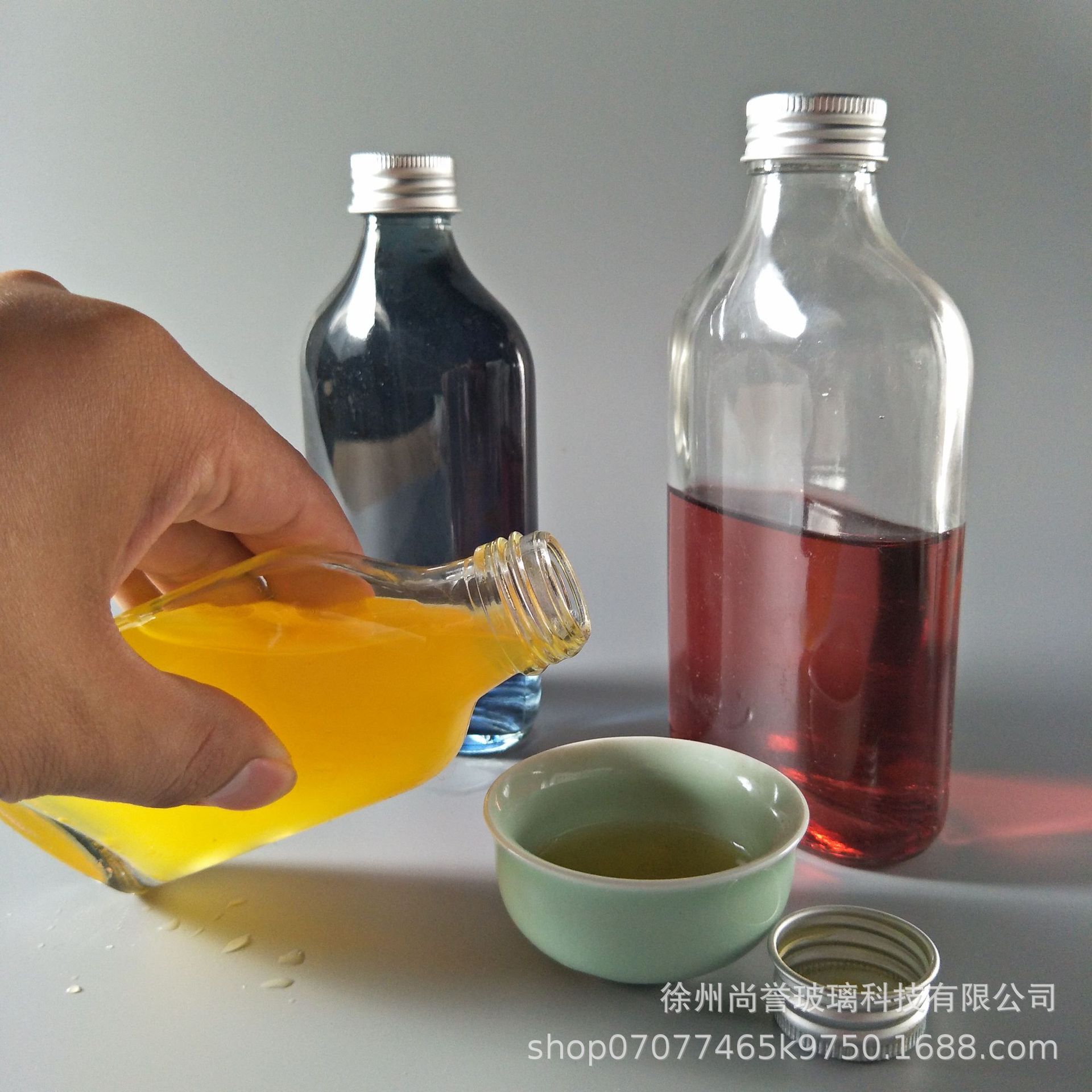 现货250ml玻璃酒瓶 果汁饮料瓶 可配铝盖 塑料盖 防漏内塞小容量
