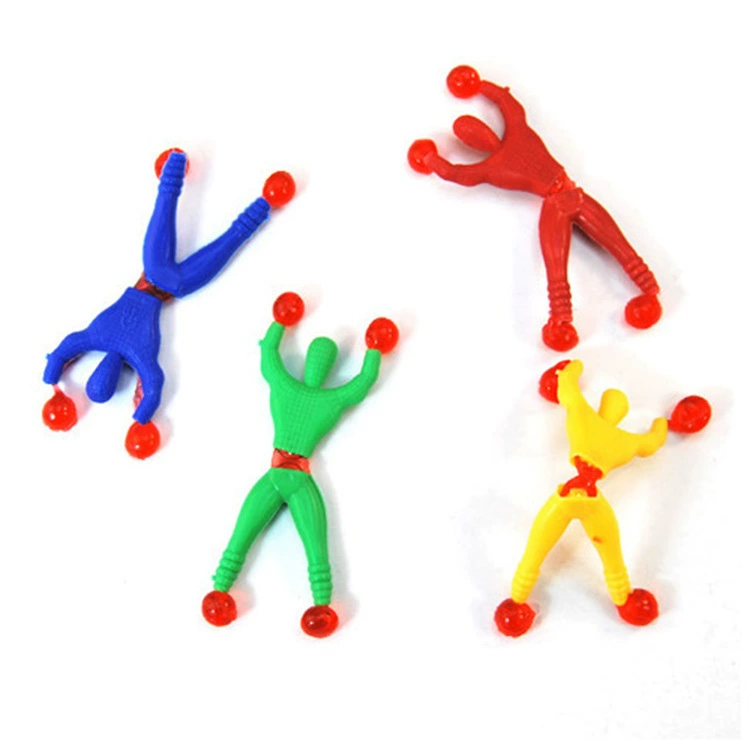 Wall-climbing Sticky Stickman Toy, Multicolour 4-pack, Small Gift, 6 g each