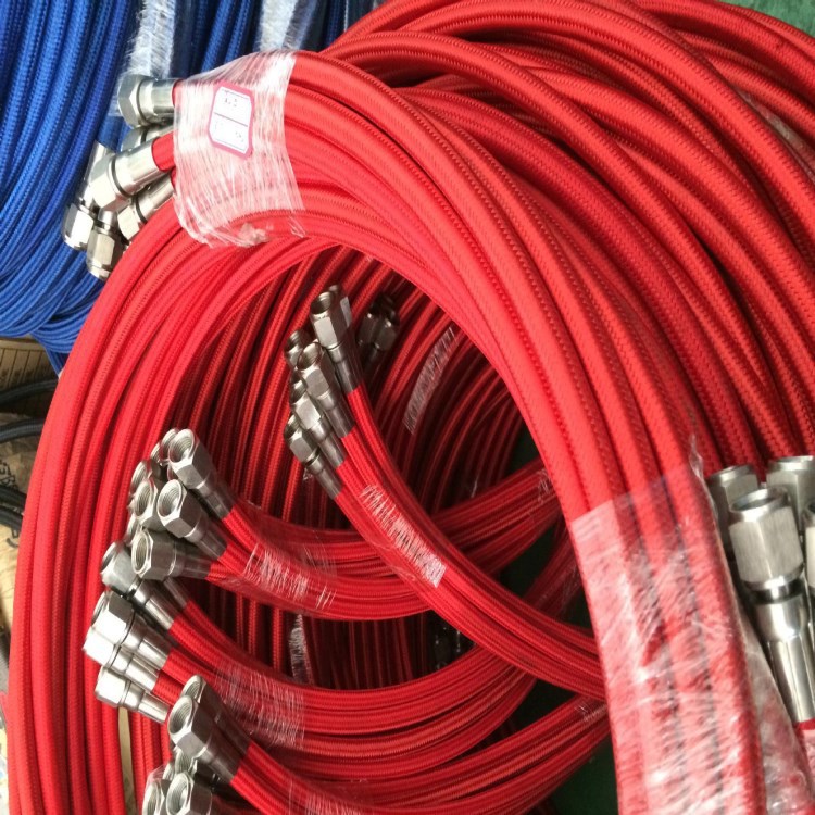 批发,零售鞋机用导热油铁氟龙管,蒸汽软管,包棉模温机四氟波纹管