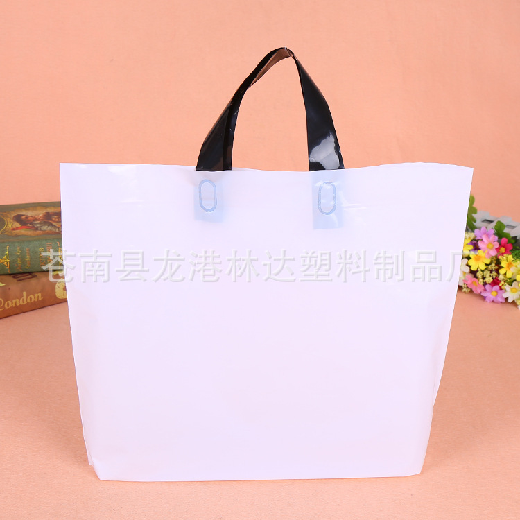 Bolsas de regalo de plástico prefabricadas con impresión de logotipo, bolsas de mano para ropa, bolsas de mano, bolsas de embalaje para compras, venta al por mayor, engrosadas. image 4