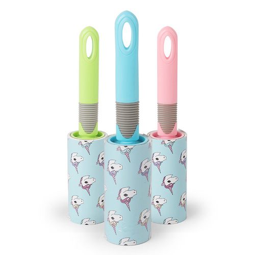 Amazon roller color handle detachable cat pet hair brush sticky device 40 sheets dog hair removal cleaning supplies