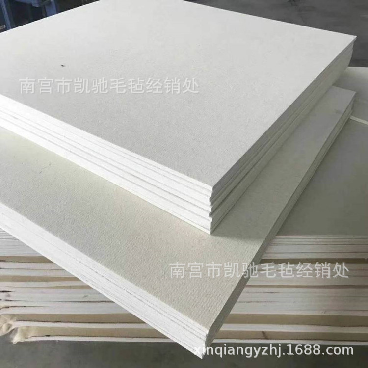 厂家直销1m*1m*10mm工业用吸油毛毡高密度耐磨耐高温隔热吸水毛毡
