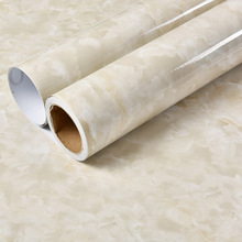 跨境 自粘大理石贴纸10米价厨房防水防油壁纸窗台墙纸油烟机贴纸
