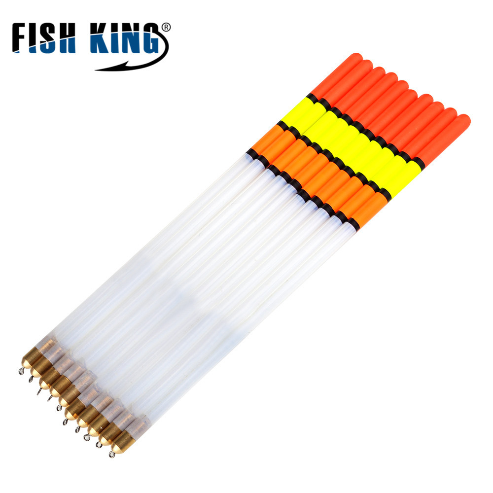 FISHKING fábrica de pescado hueco flotador de pescado de plástico flotador hueco llamativo flotador perlas flotantes transparentes flotador de tubo de flotador de pescado ligero