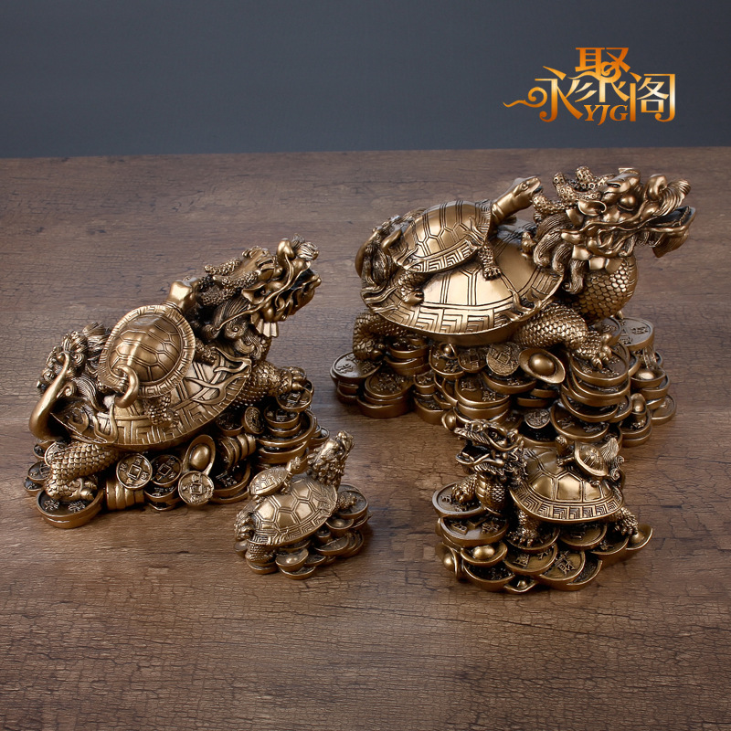 Gran dragón tortuga fábrica Ventas Directas Madre y niño tortuga cabeza de dragón tortuga decoración tortuga dragón tesoro decoración del hogar