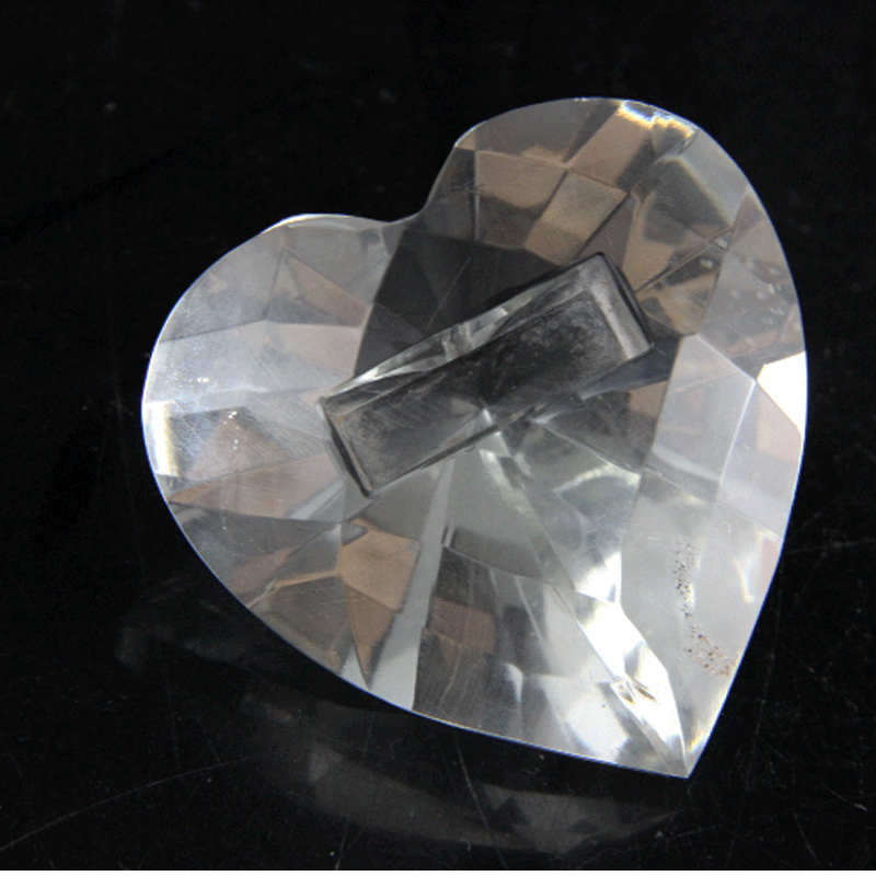 水晶玻璃首饰盒戒指盒   爱心钻石水晶戒指盒   婚礼婚庆礼品摆件