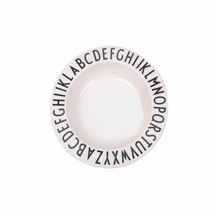 INS Nordic Children's Alphabet Deep Date Date Triangle Triangle Plate