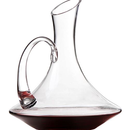 Huafu Lead-Free Crystal Glass Wine Decanter for Restaurants & Home Use, Glass Wine Dispenser, European-Style Wine Pot