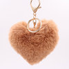 Fashionable plush keychain heart shaped for beloved, pendant, wholesale