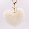 Fashionable plush keychain heart shaped for beloved, pendant, wholesale