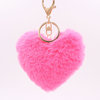 Fashionable plush keychain heart shaped for beloved, pendant, wholesale