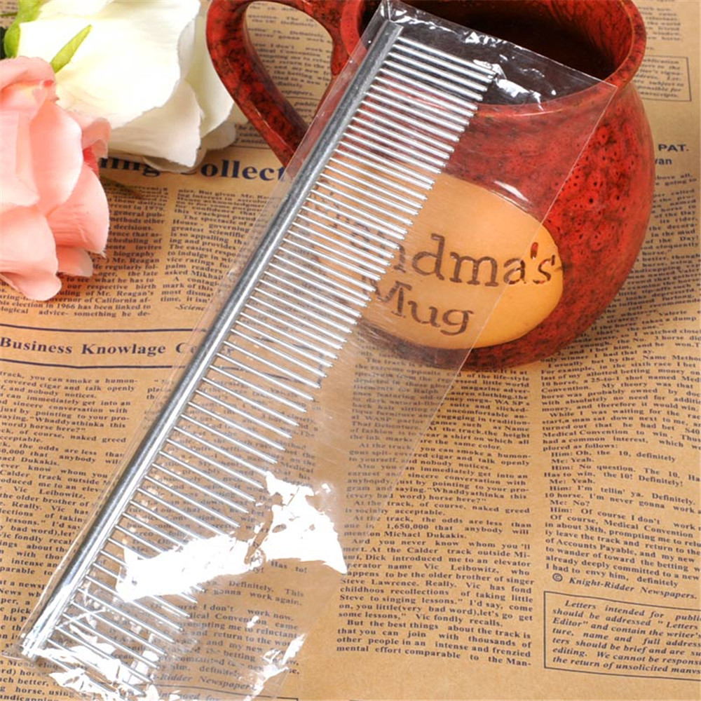 Suministros para mascotas perro peine cromo peine nudo peine Golden Retriever Schnauzer peine para mascotas al por mayor