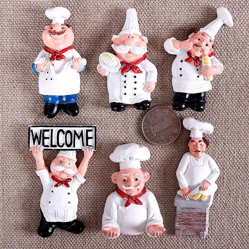 Cross-border Hot-selling Cartoon Creative Bread Chef Chef Refrigerator Sticker Magnet Message Sticker Resin Craft Home Decoration Cross-border Hot-selling Cartoon Creative Bread Chef Chef Refrigerator Sticker Magnet Message Sticker Resin Craft Home Decoration