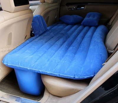 Vehicle-mounted inflatable bed travel bed, car bed sleeping - blue-flocked-one-piece-with-crotch