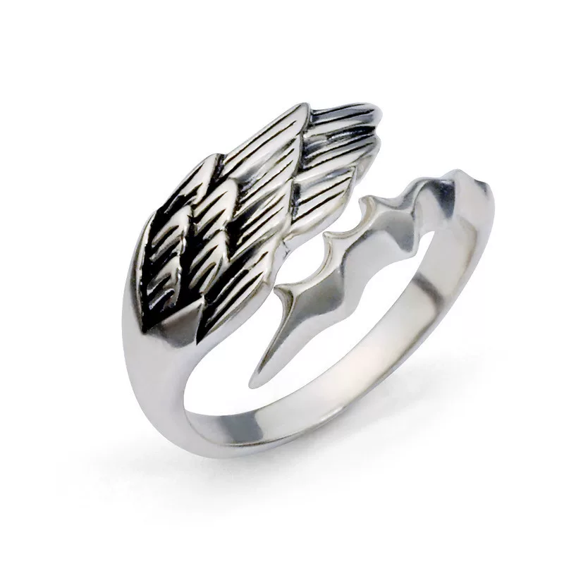 Retro adjustable ring, antique silver finish, simple elegant open design