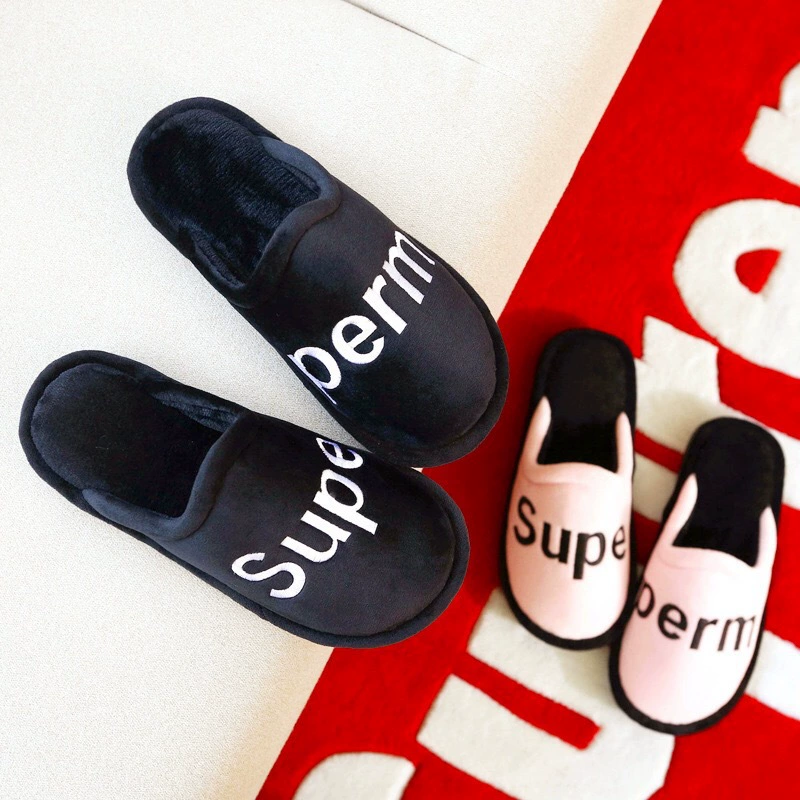 Новые зимние домашние тапочки 2025 года с буквенным принтом для пар, мужские тапочки в корейском стиле, нескользящие хлопковые тапочки, женские оптом