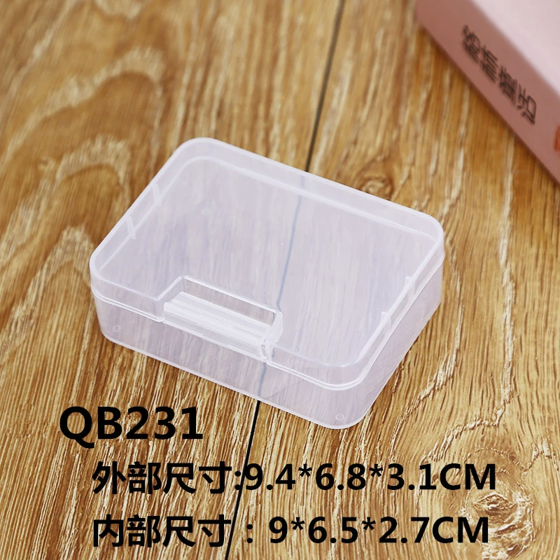 Прозрачная прямоугольная пластиковая пустая коробка Коробка для упаковки деталей электронных компонентов ювелирных изделий Коробка для хранения всякой всячины