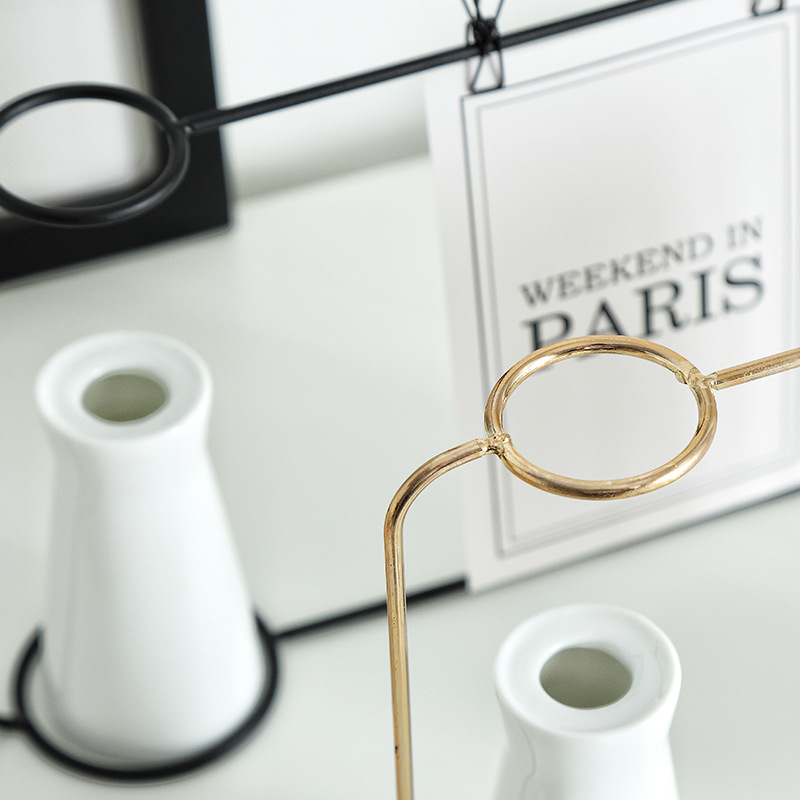 Ins客間鉄芸フォトフレームは北欧の水培花瓶を飾っています。