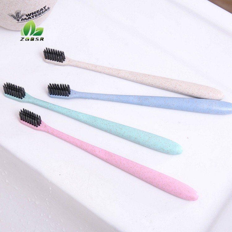 小麦秸秆牙刷 旅行便携成人牙刷 家庭套装牙刷竹纤维原料