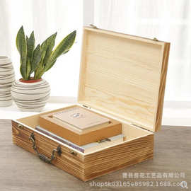 加工木质包装盒 收纳盒 木制翻盖礼品盒 长方形工具木盒批发