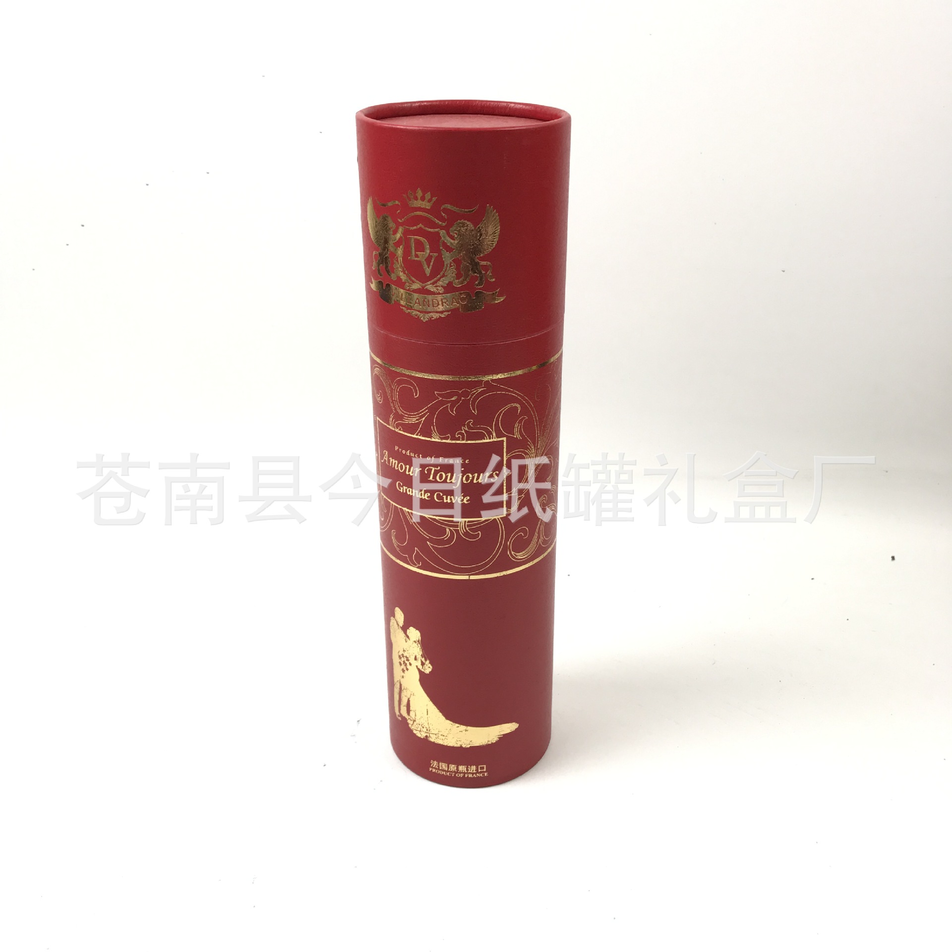 厂家供应红酒纸罐 马口铁干红酒纸筒 纸质葡萄酒罐 杯子圆筒