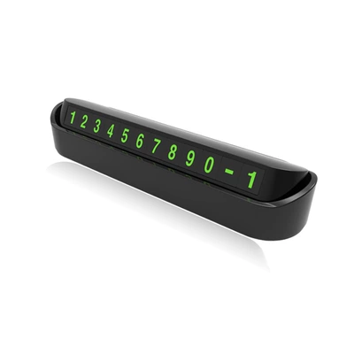 Temporary Parking Number Plate with Logo Printing, Digital Telephone Press-Type Car Moving Number Plate, Decorative Temporary Parking Number Plate (Nömrəli dayanma kartı) - 297-black