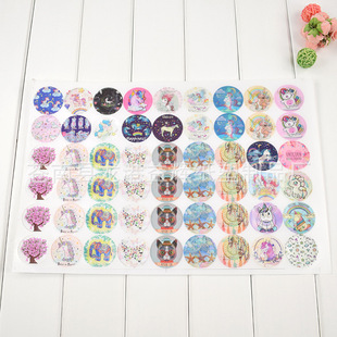 Production of Customized 3D Stereo Stickers, Cartoon Aesthetic Mobile Phone Douyin Bracket Patch Pp Change Stereo Grating Painting