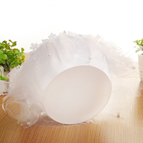 Factory direct supply wedding flower basket lace diamond wedding hand basket creative wedding bride hand basket