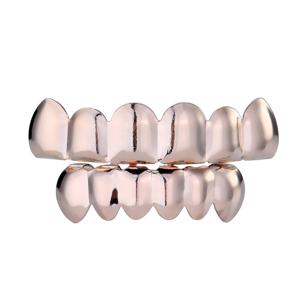 Europa y América chapados en oro dientes hip hop tirantes de oro brillante tirantes cantante inconformista decorativos tirantes grillz Halloween