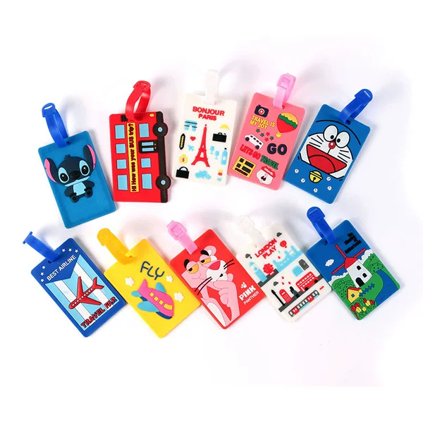 Factory spot to provide silicone luggage tag soft rubber tag boarding pass